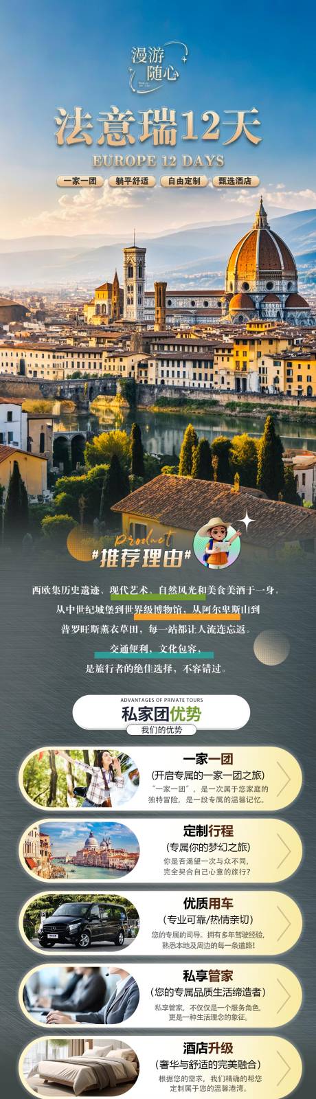 源文件下载【享设计】搜索编号：11850031484044485【私家团法意瑞12日安旅游电商详情页】