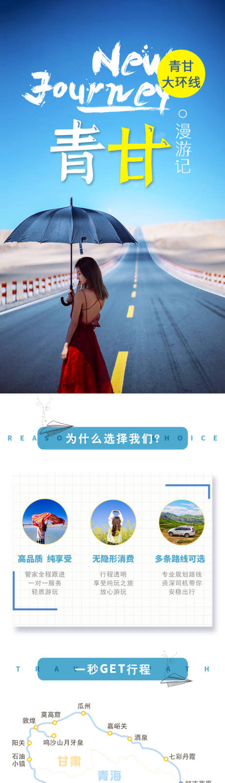 源文件下载【享设计】搜索编号：65660031207903447【青甘漫游记长图】