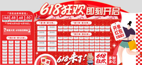 源文件下载【享设计】搜索编号：73350031411273487【618狂欢活动展板】