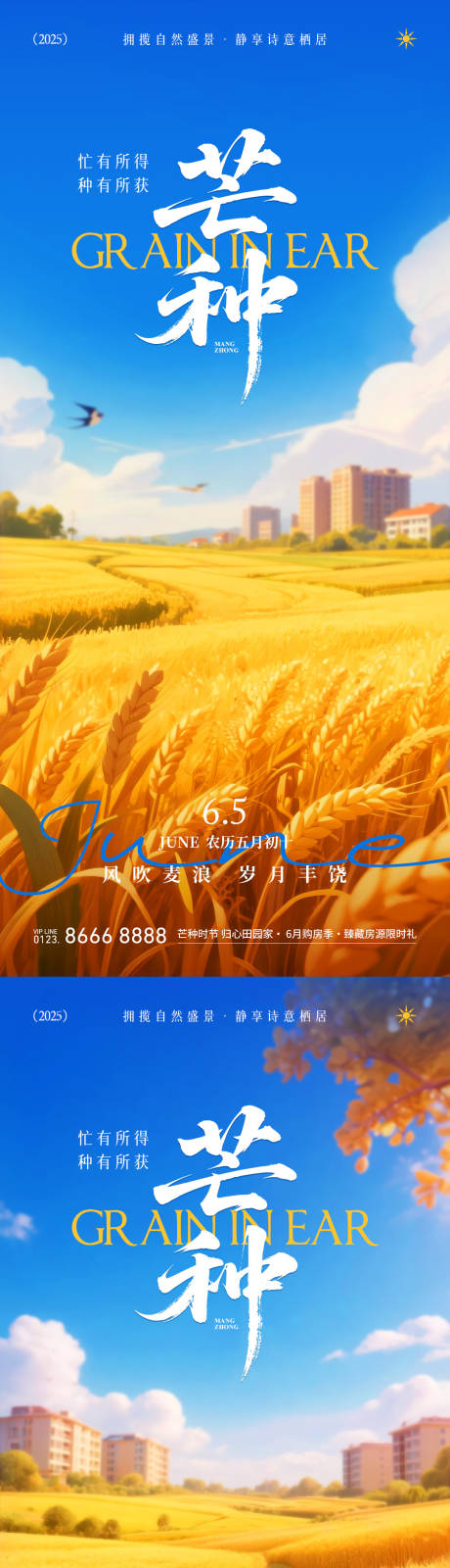 源文件下載【地產(chǎn)芒種宣傳海報(bào)】編號(hào)：14870031133447388