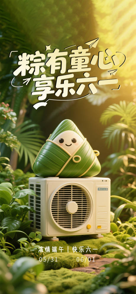 源文件下载【端午节儿童节海报】编号：63860031136562002