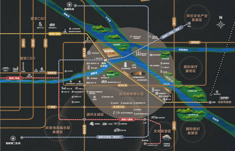 源文件下载【房地产商务中心区位图广告展板】编号：55800031579914882