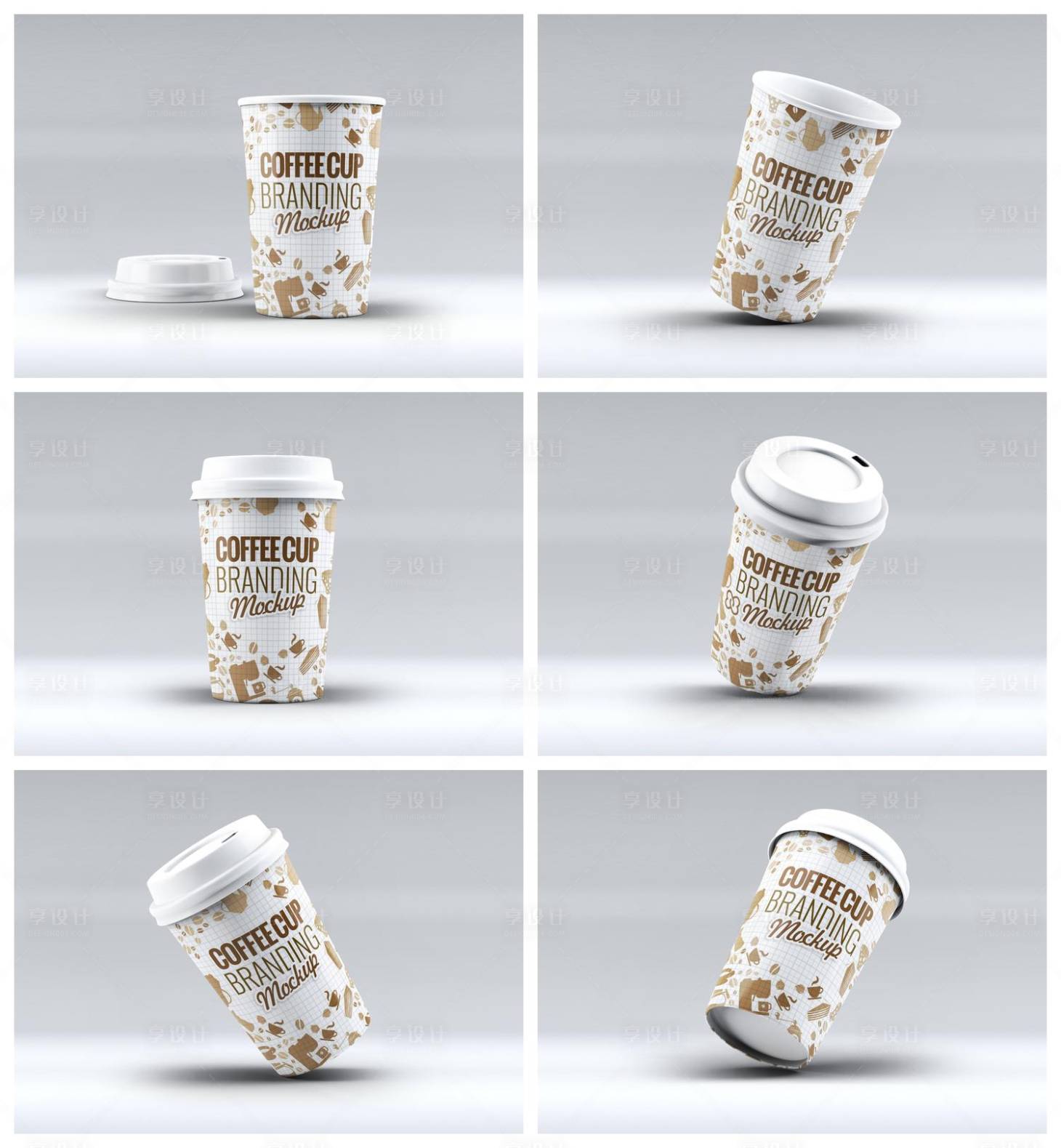 源文件下載【享設計】搜索編號：91500031230863055【奶茶杯包裝盒樣機】