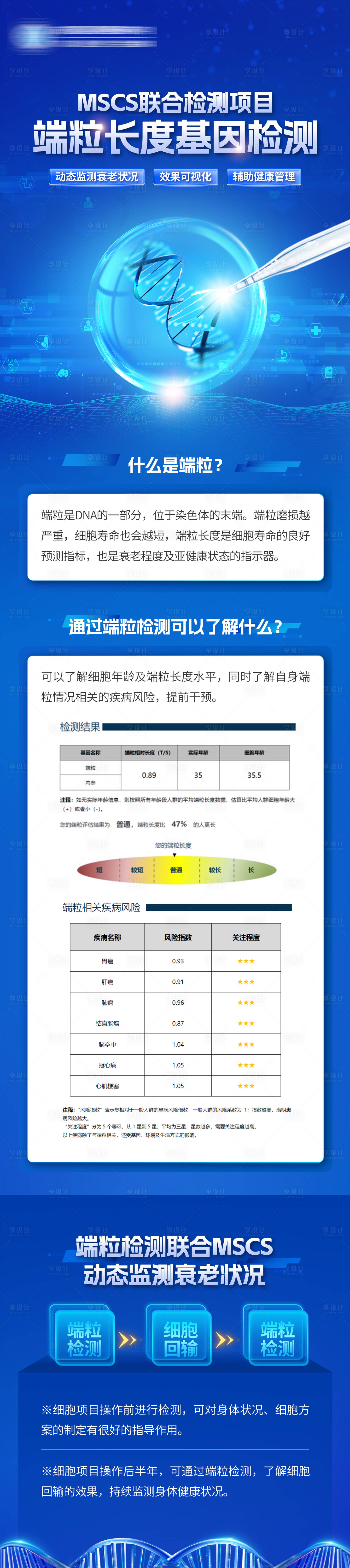 源文件下载【享设计】搜索编号：12190031129203149【生物科技端粒检测产品介绍长图】
