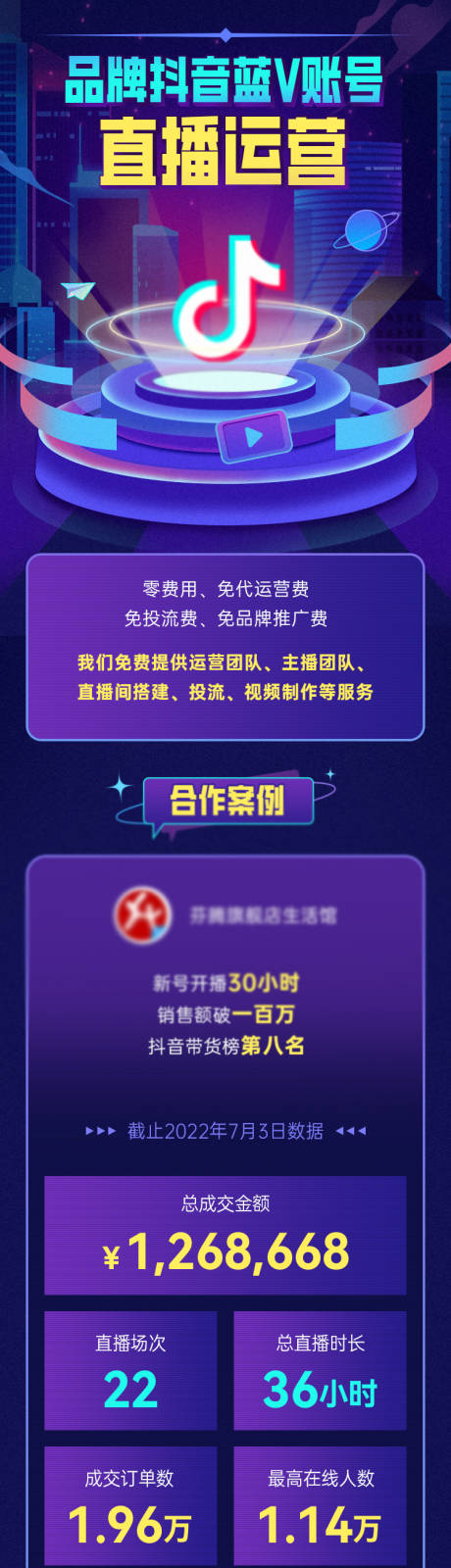 源文件下载【抖音直播运营代理海报长图】编号：81120031463352410