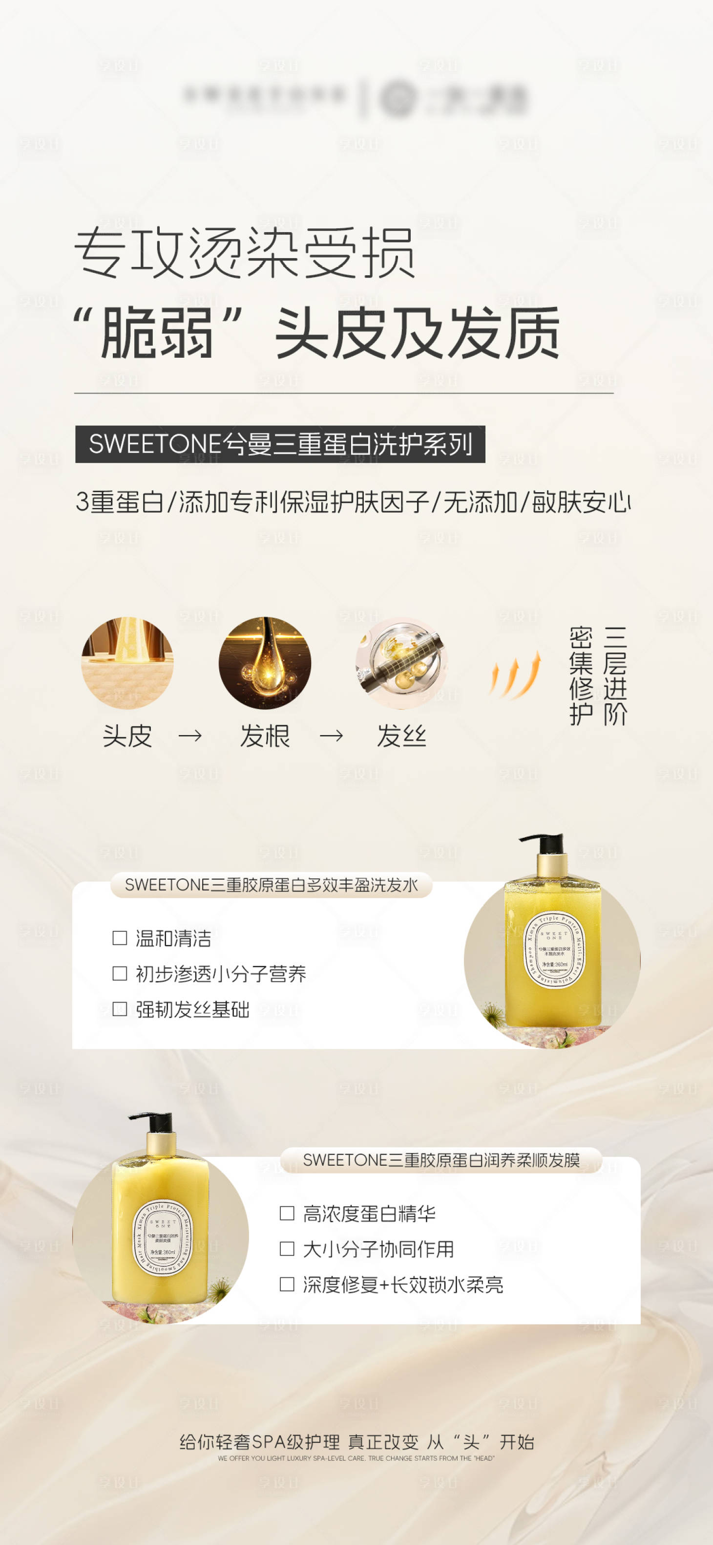 源文件下载【享设计】搜索编号：83570031588485917【洗护洗发水产品海报】