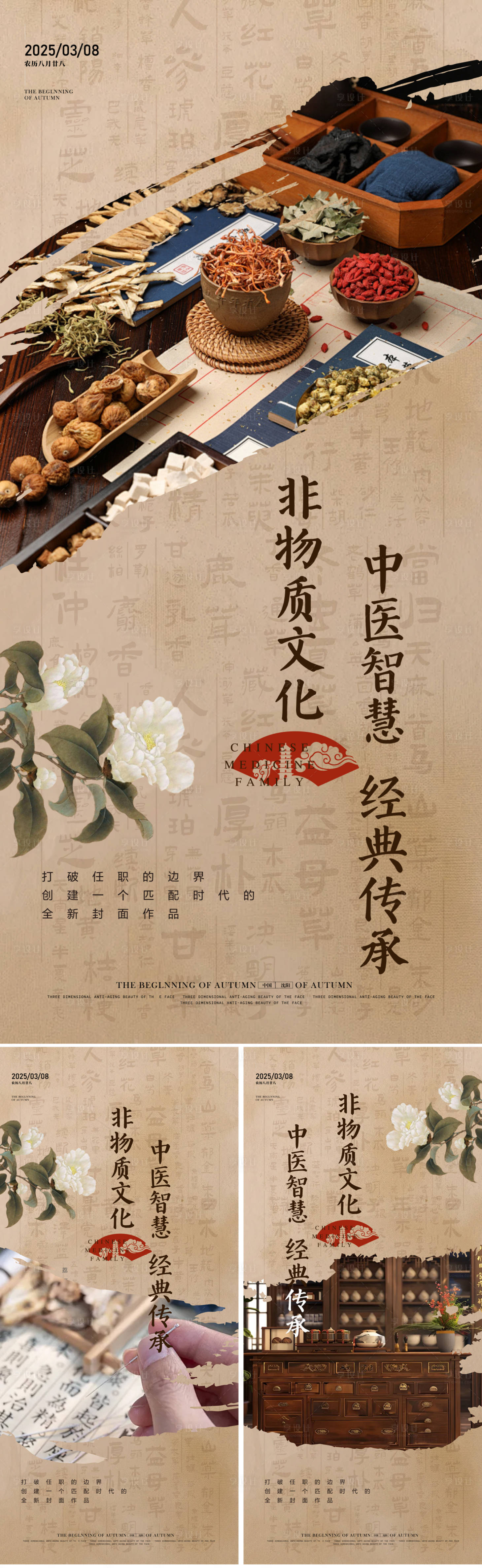 源文件下载【享设计】搜索编号：53340031564771065【中医海报】