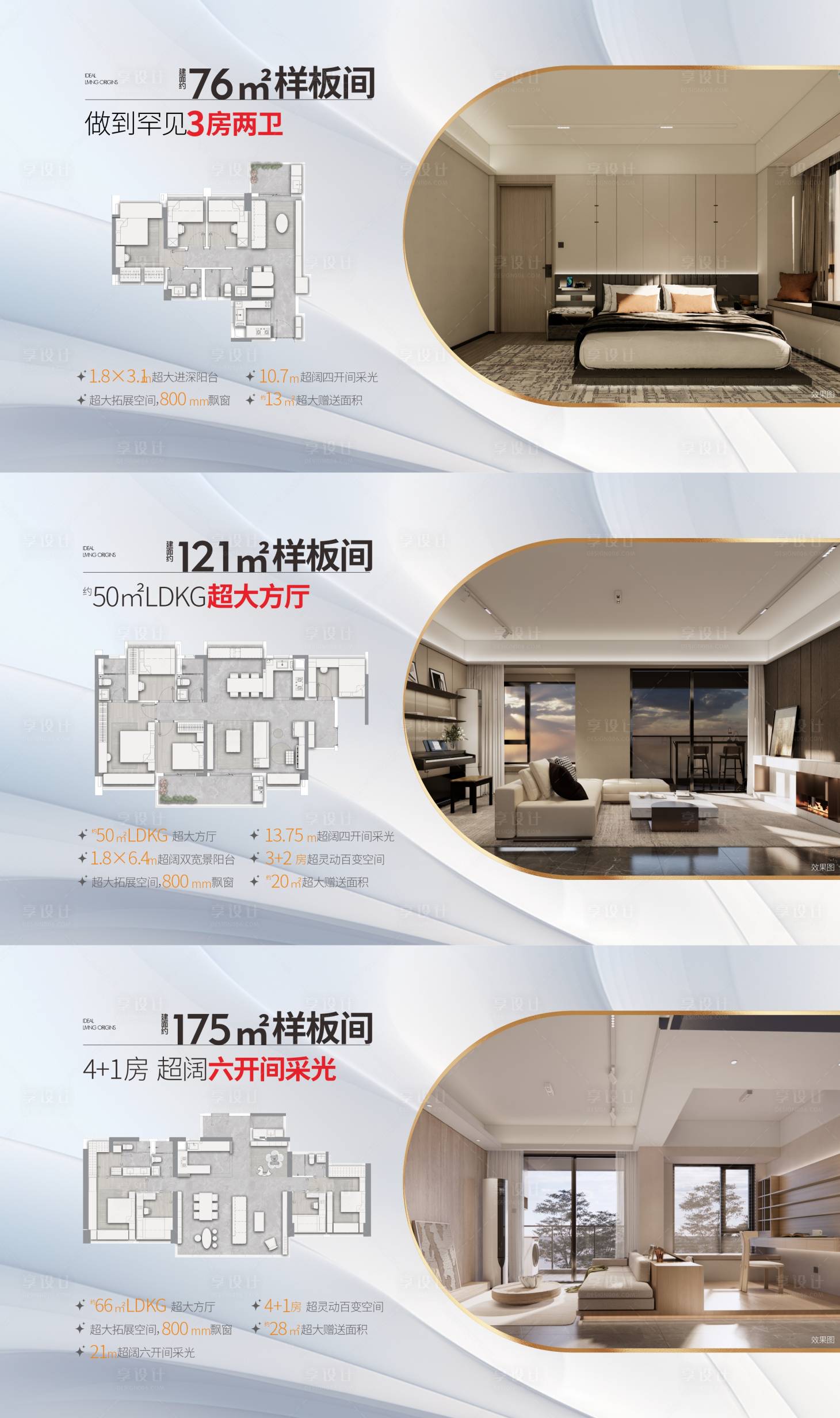 源文件下载【享设计】搜索编号：77490031411993077【地产户型版式展板】
