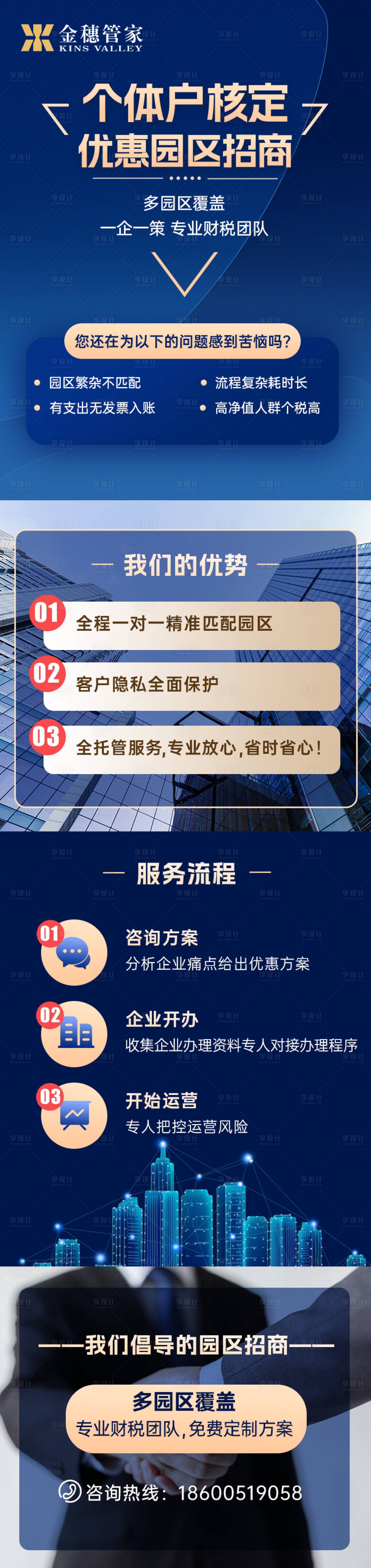 源文件下载【享设计】搜索编号：55540031188435643【蓝金商务长图海报】