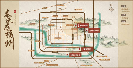 源文件下载【房地产大区域品牌区位图广告展板】编号：82700031579603639