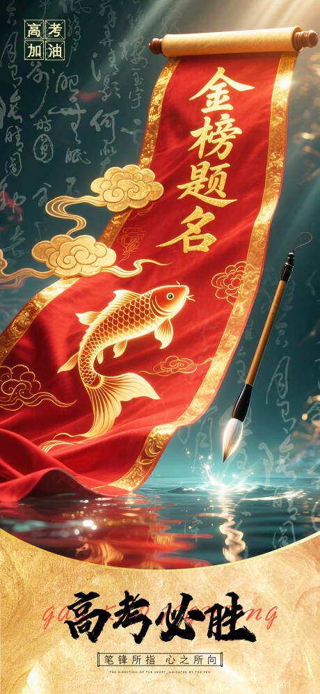 高考加油海报