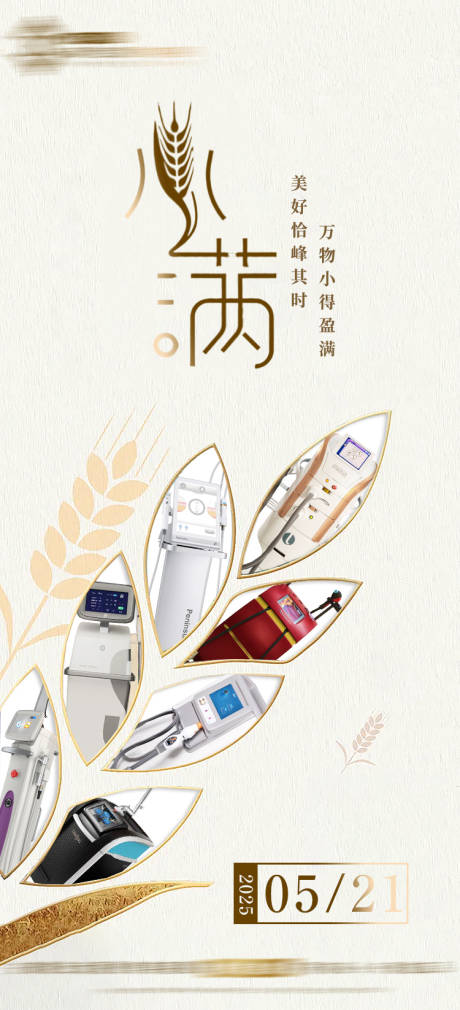 源文件下载【小满医美节气海报】编号：48420031245095578