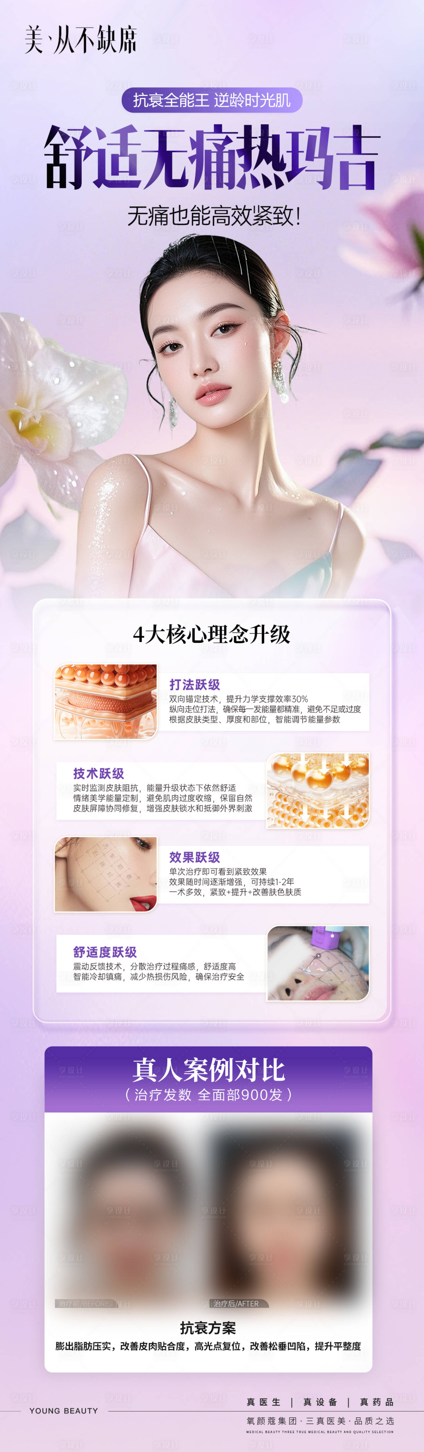 源文件下載【享設計】搜索編號：53910031264946084【醫美舒適無痛熱瑪吉海報長圖】