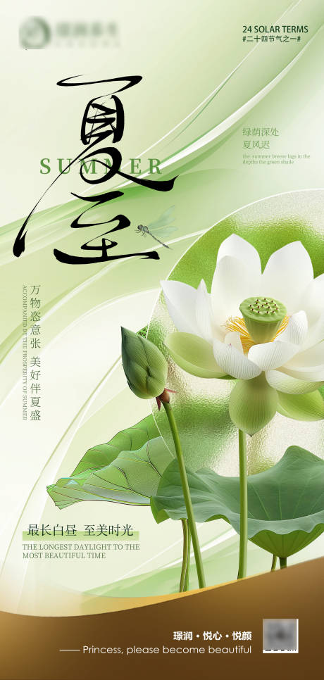 源文件下载【美业夏至节气海报】编号：45960031451717232