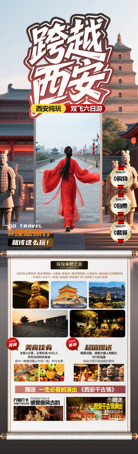 源文件下载【跨越西安旅游长图】编号：59230031097104135