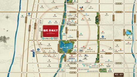 源文件下載【中式地產(chǎn)項目區(qū)位圖】編號：91920031579236371