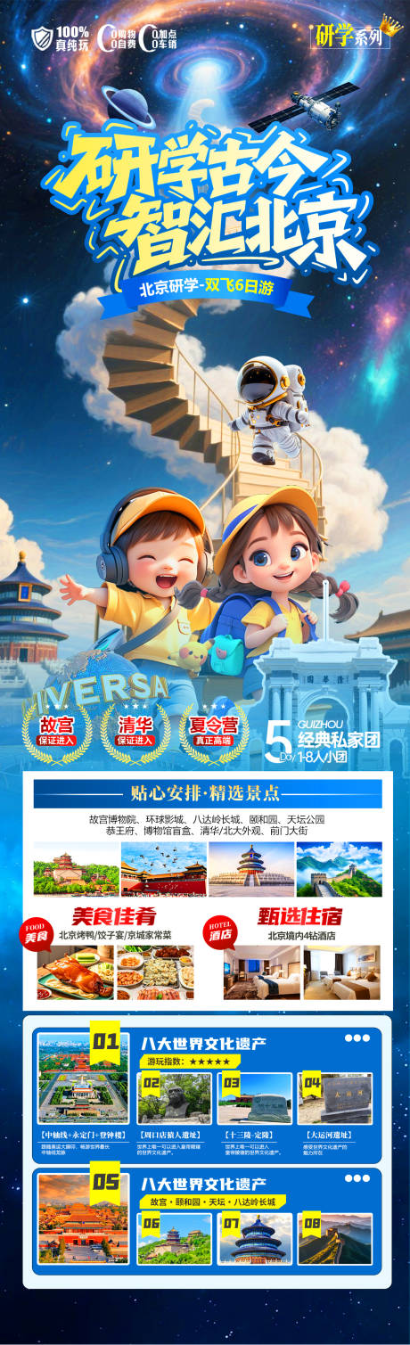 研学古今北京旅游长图
