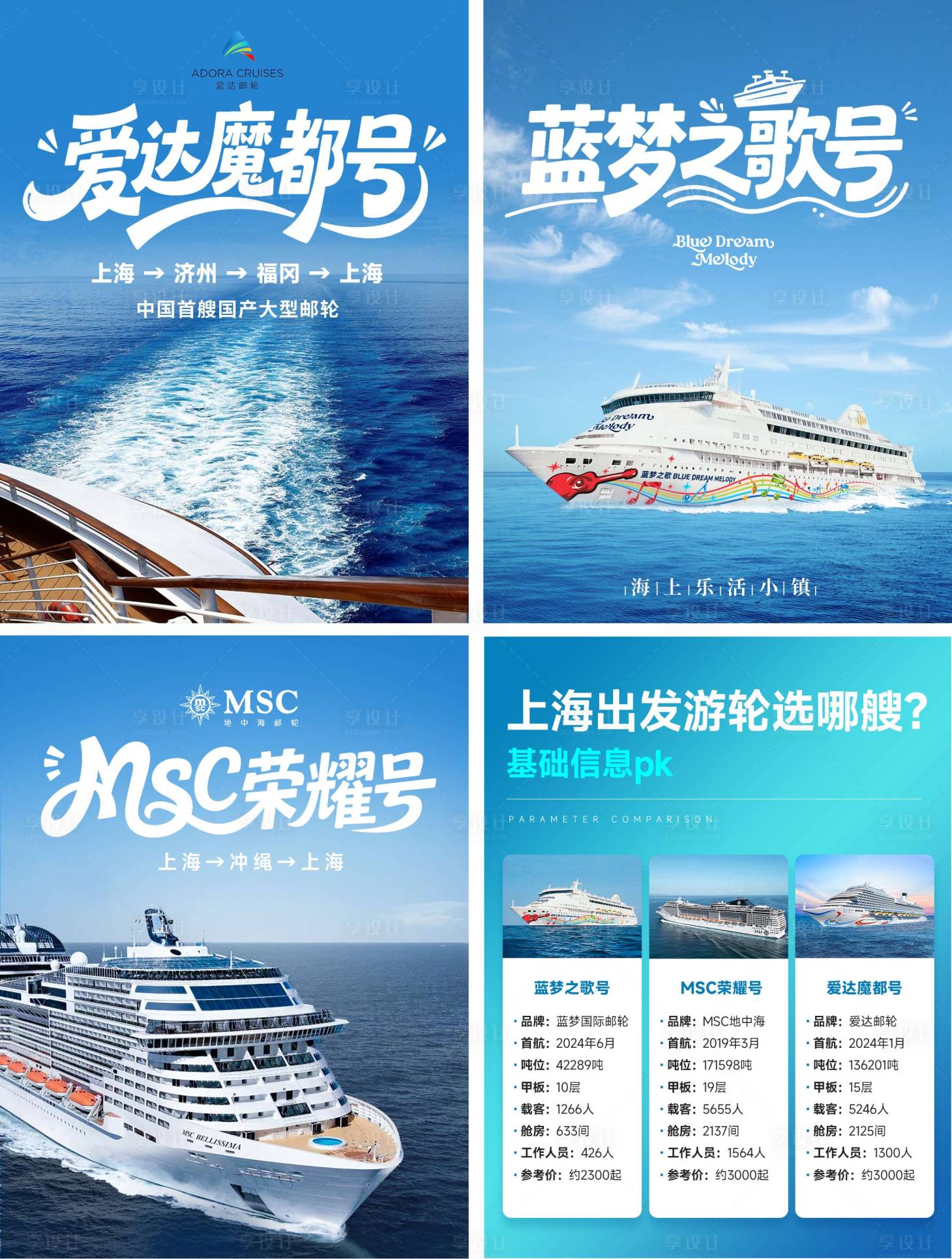 源文件下载【享设计】搜索编号：23440031297819932【旅游邮轮海报系列】