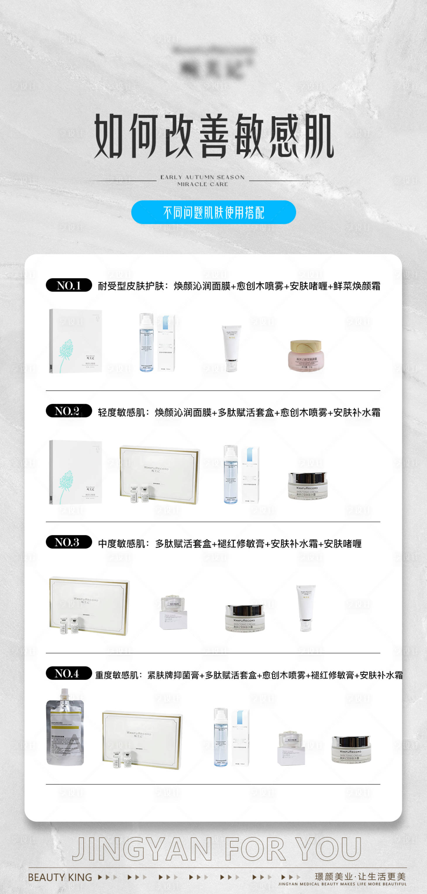 源文件下载【享设计】搜索编号：10280031373519050【医美产品敏感肌产品组合方案】