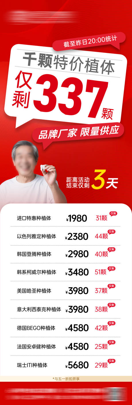 源文件下载【口腔种植体倒计时海报】编号：24320031147959070