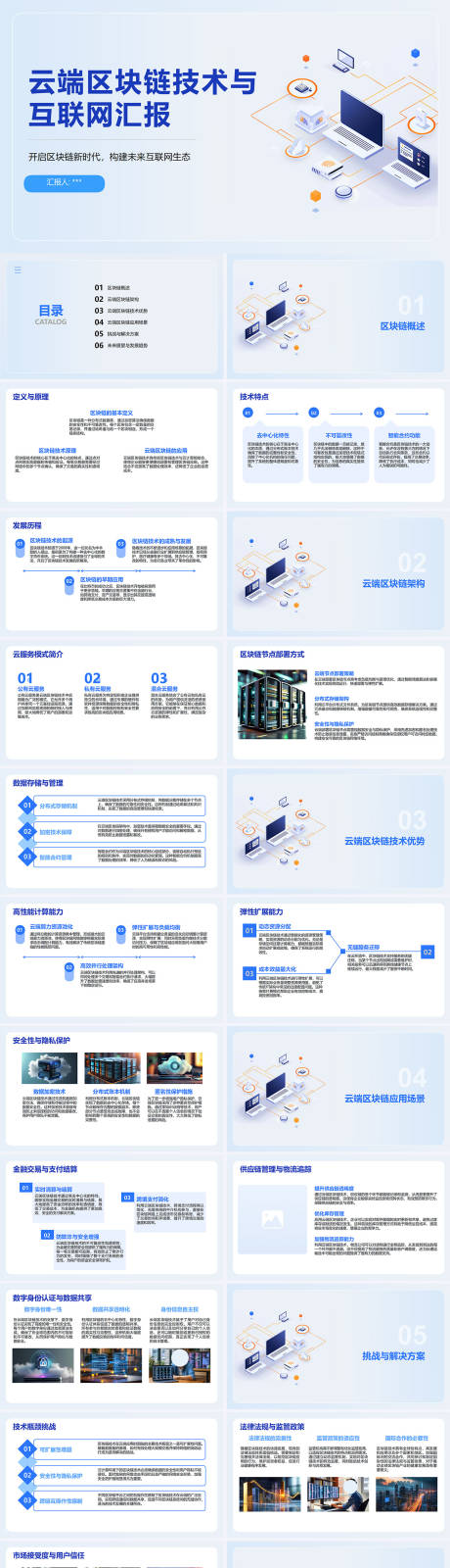 源文件下載【云端區(qū)塊鏈技術(shù)與互聯(lián)網(wǎng)匯報(bào)】編號：92890031569493754
