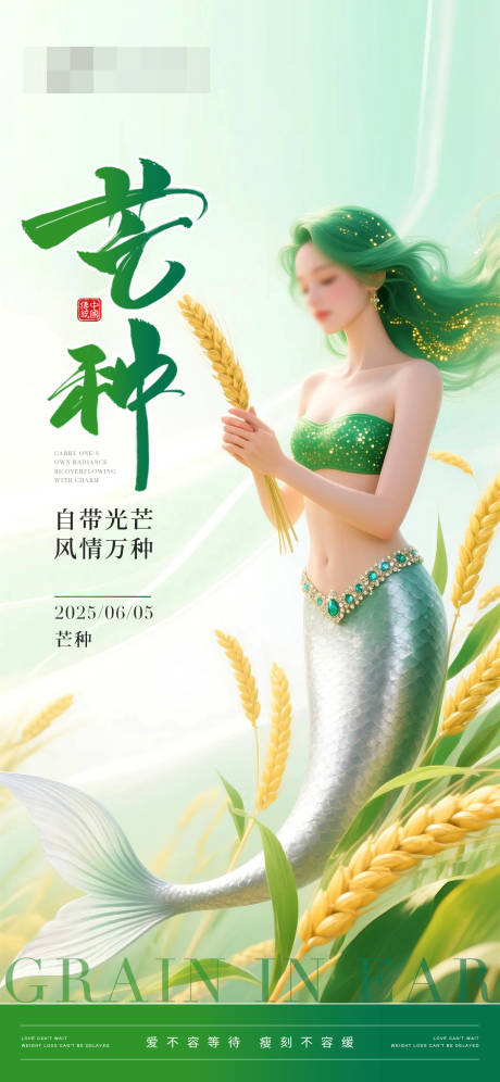 源文件下载【美业医美芒种麦穗节气海报】编号：68110031155892891