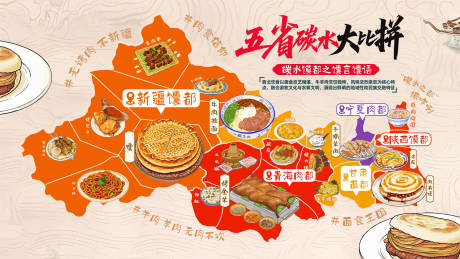 源文件下载【西北美食地图海报】编号：63430031667799727