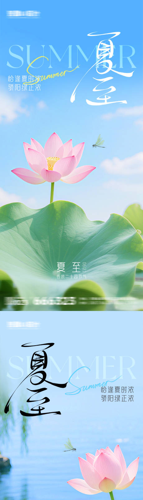 源文件下载【清新荷叶荷花夏至海报】编号：37820031135201934