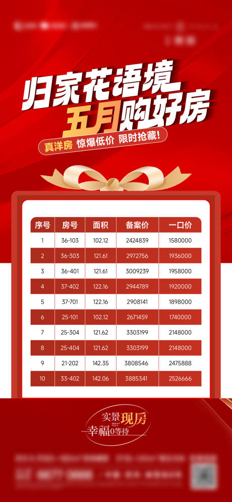 源文件下载【地产五月特价房海报】编号：94730031460938862