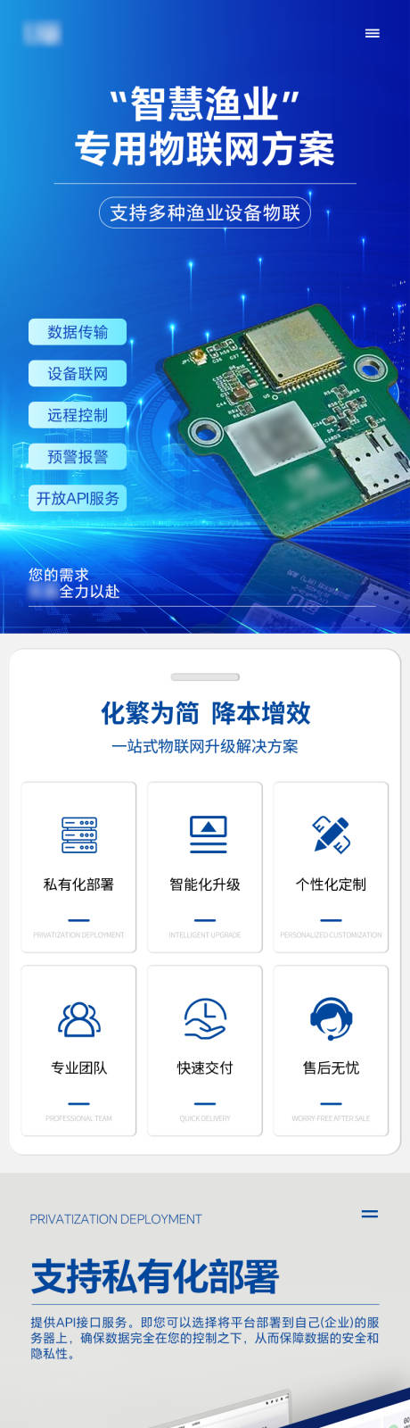 智慧渔业专用物联网方案详情页