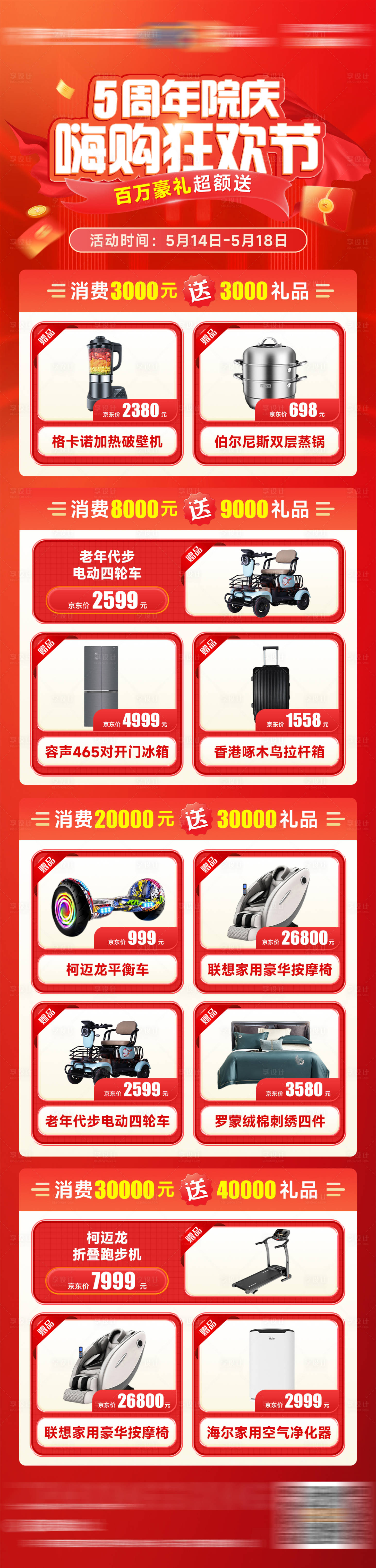 源文件下載【享設計】搜索編號：28920031258957830【5周年院慶嗨購節活動長圖】