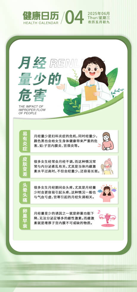 源文件下載【享設計】搜索編號：68040031211842656【月經量少的危害】