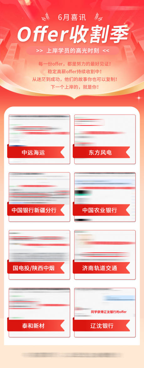 源文件下载【享设计】搜索编号：98820031396204984【央国企学员上岸喜报长图海报】
