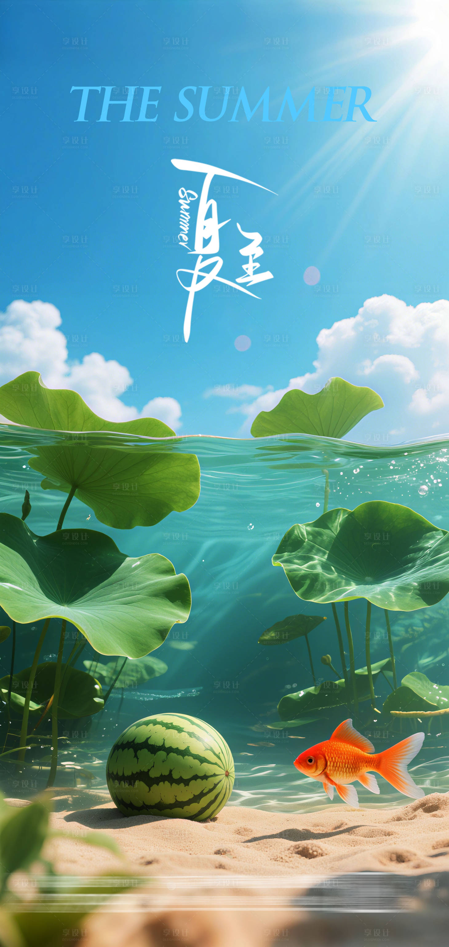 源文件下载【享设计】搜索编号：87140031372105205【夏至节气移动端海报】