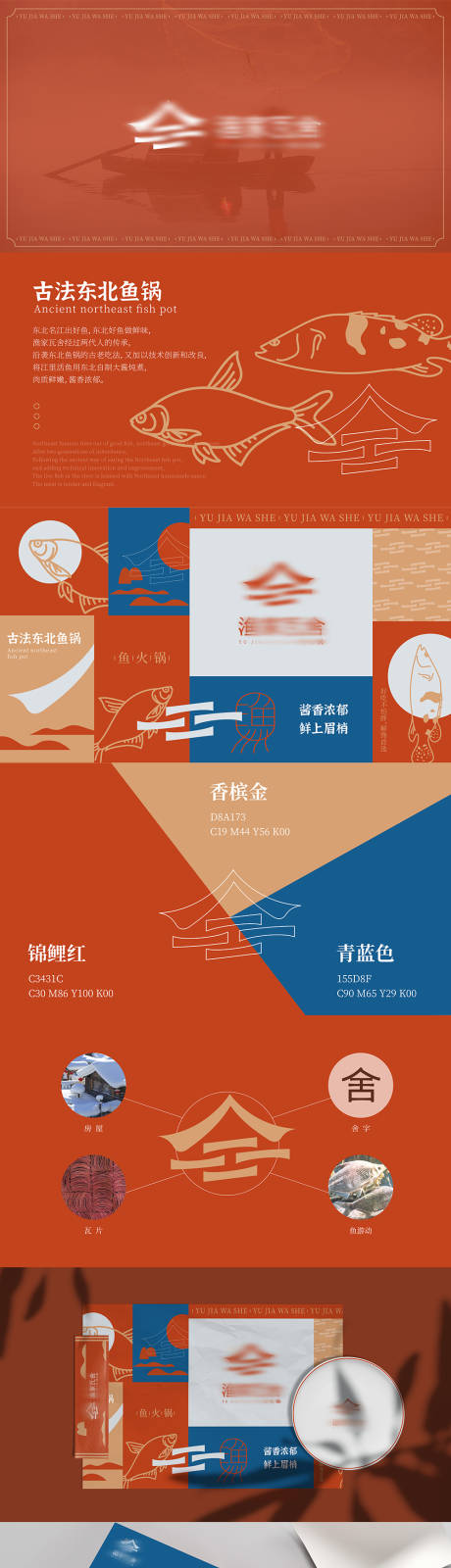 源文件下载【东北鱼锅餐饮VI设计样机贴图】编号：72480031563073869