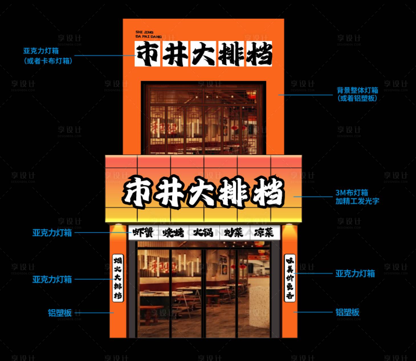 源文件下载【餐饮门头设计】编号：75640031452501939