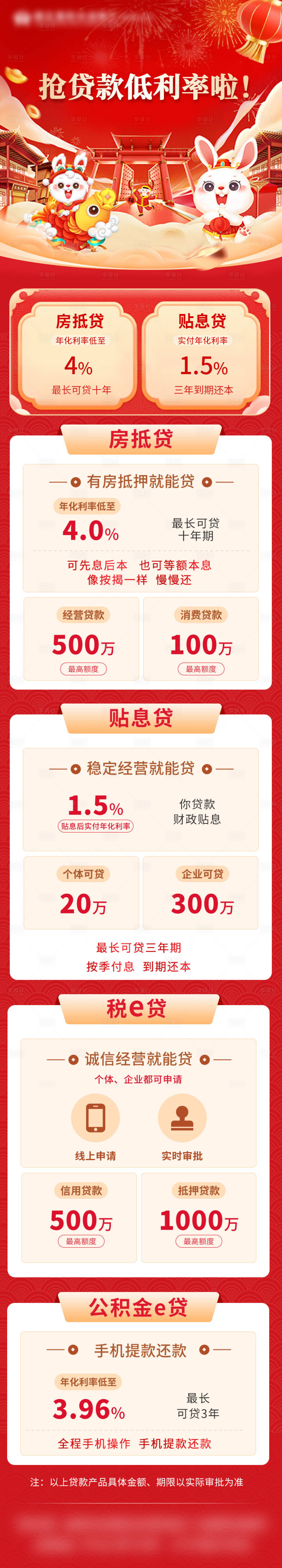 源文件下载【享设计】搜索编号：55040031344051724【银行贷款长图】