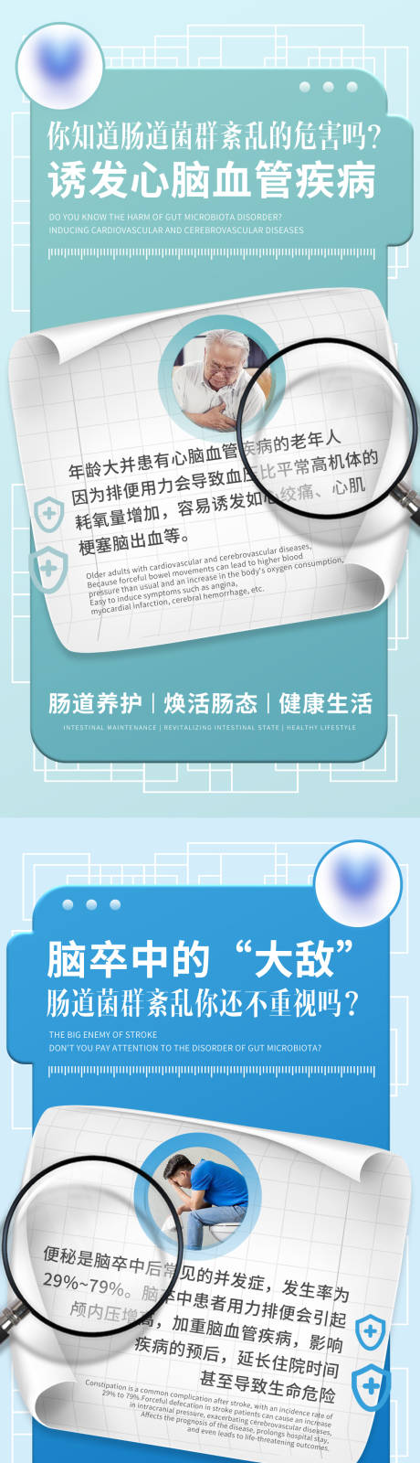 源文件下载【享设计】搜索编号：18100031107085577【肠道菌群紊乱海报】