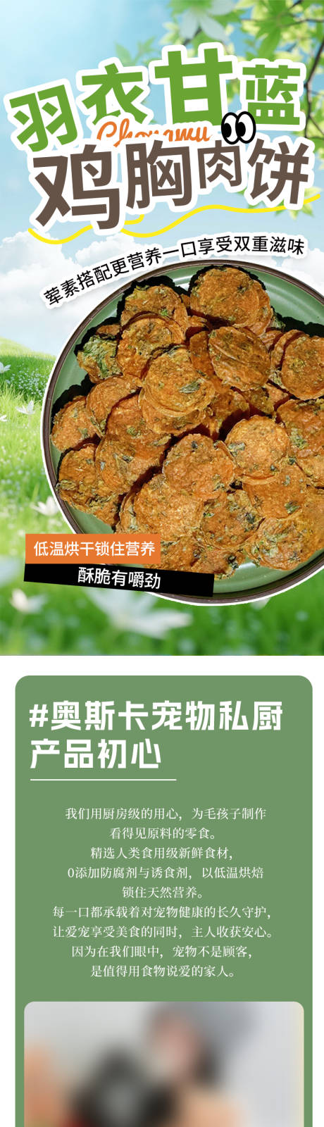 羽衣甘蓝鸡胸肉宠物零食详情页