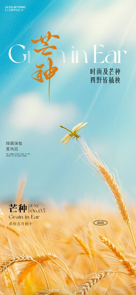 源文件下载【芒种节气海报】编号：32920031100299705