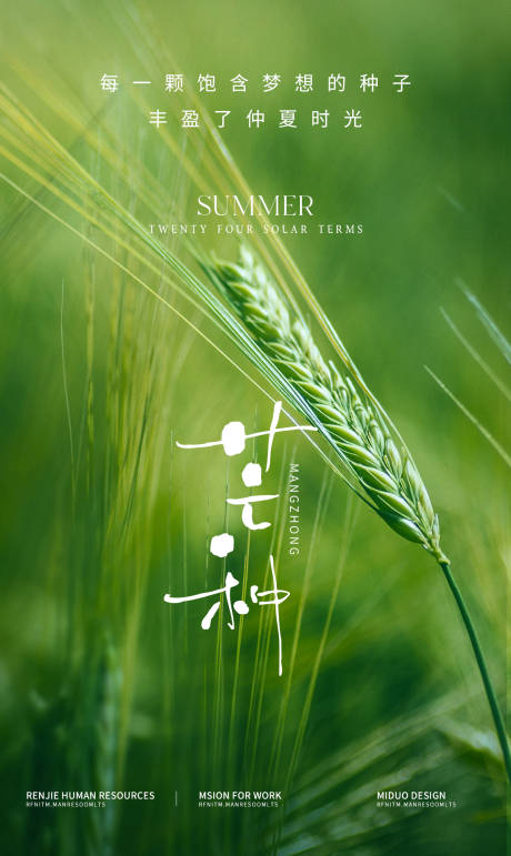 源文件下载【芒种节气创意海报】编号：64660031504963137
