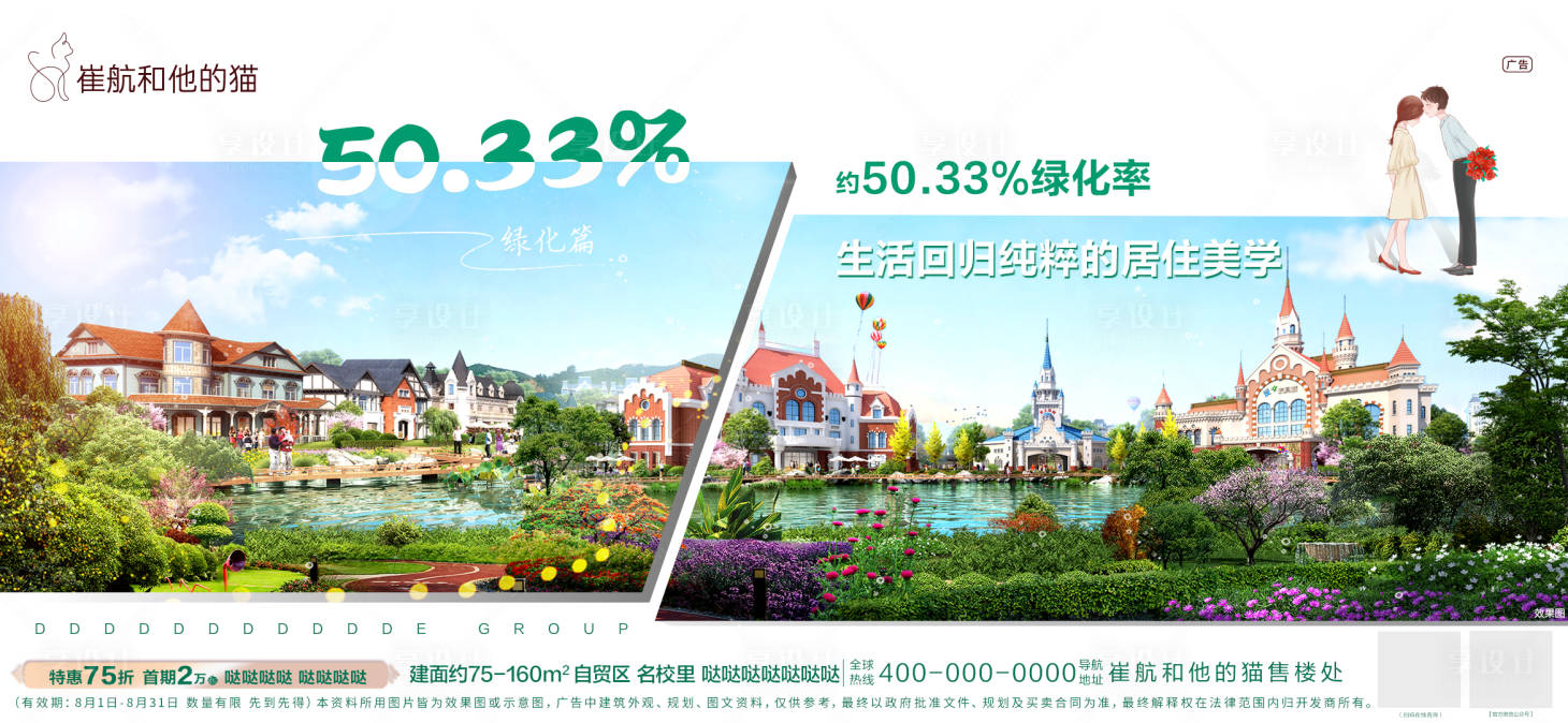 源文件下载【享设计】搜索编号：37860031159912150【文旅地产价值点海报展板】