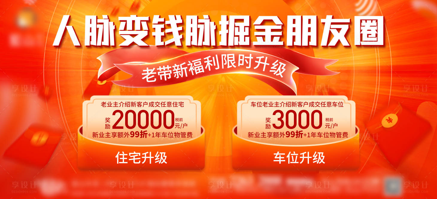 源文件下載【享設計】搜索編號：23440031348151140【老帶新活動背景板】