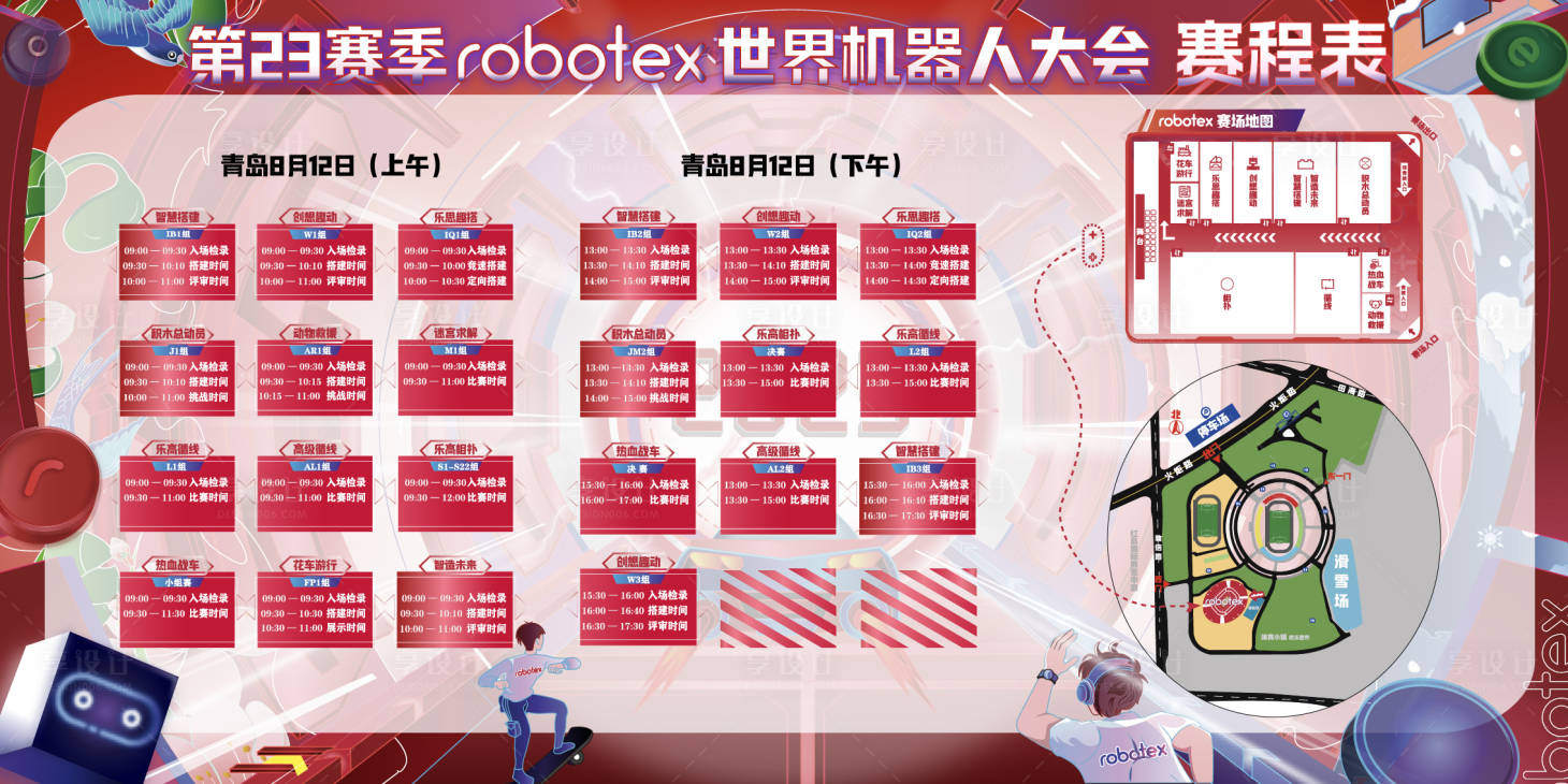 源文件下載【享設計】搜索編號：67550031594751024【機器人大賽展板展示】
