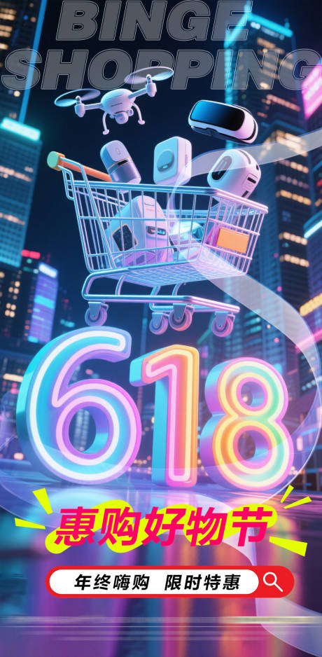 源文件下载【享设计】搜索编号：67460031308864197【618嗨购海报】