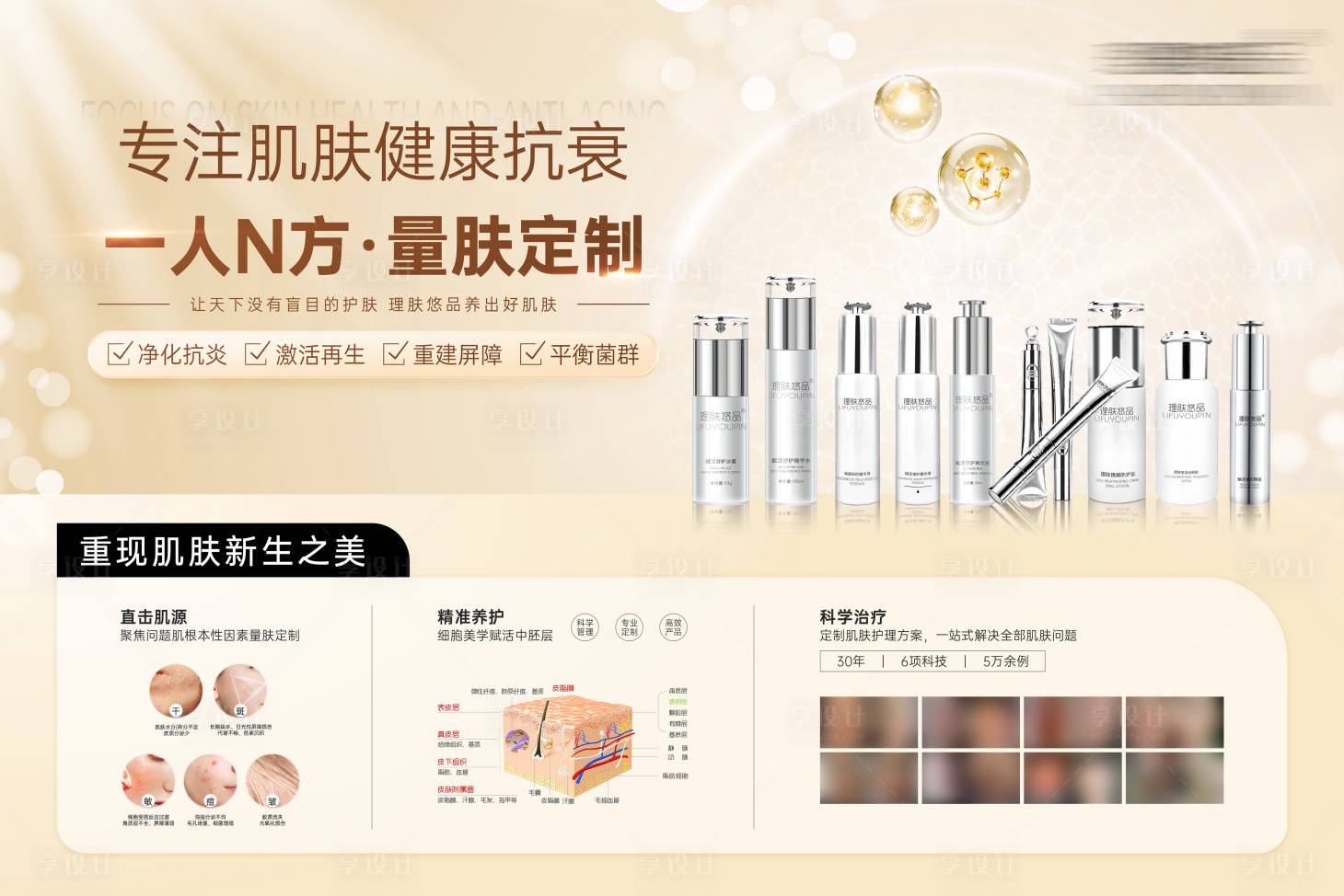 源文件下载【享设计】搜索编号：74940031409466974【护肤品海报】