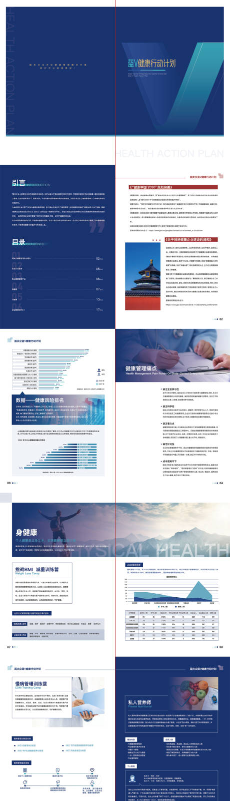 源文件下载【蓝v健康减重减脂画册】编号：36120031399518581