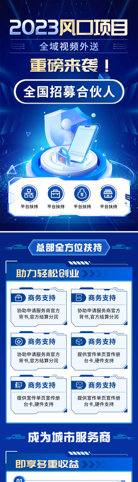 项目诚邀合伙人长图海报