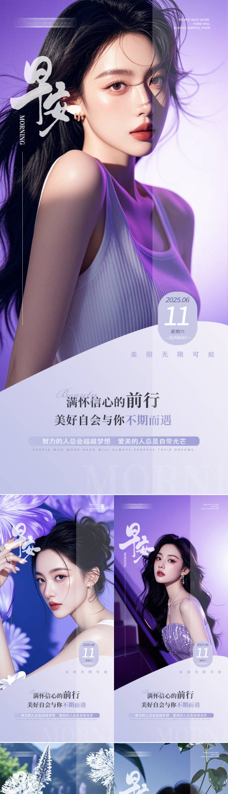 源文件下载【美业早安日签海报】编号：56630031275259631