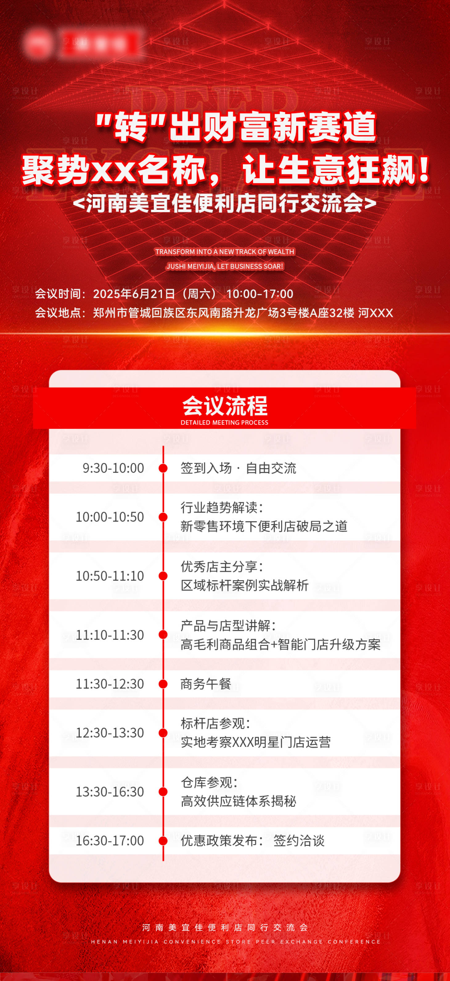 源文件下載【享設計】搜索編號：58220031344631751【會議流程】